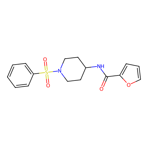 N-[1-(benzenesulfonyl)piperidin-4-yl]furan-2-carboxamide structure