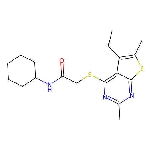 Acetamide,N-cyclohexyl-2-[ thio]- structure