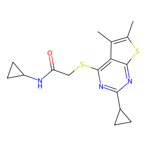 Acetamide,N-cyclopropyl-2-[ thio]- structure