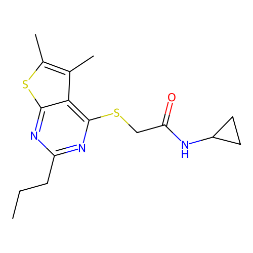 Acetamide,N-cyclopropyl-2-[ thio]- structure
