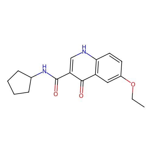 N-cyclopentyl-6-ethoxy-4-oxo-1H-quinoline-3-carboxamide structure