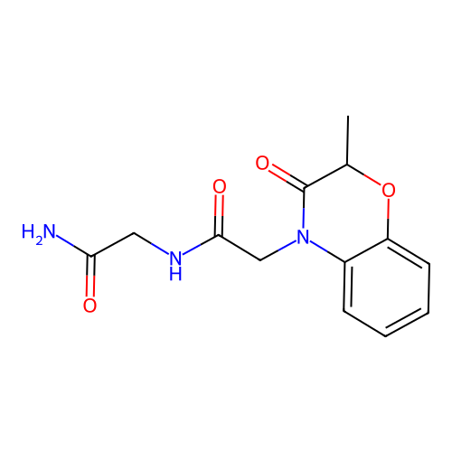2-[[2-(2-Methyl-3-oxo-1,4-benzoxazin-4-yl)acetyl]amino]acetamide structure