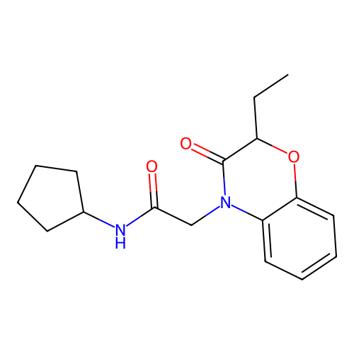N-Cyclopentyl-2-(2-ethyl-3-oxo-2,3-dihydro-benzo[1,4]oxazin-4-yl)-acetamide structure