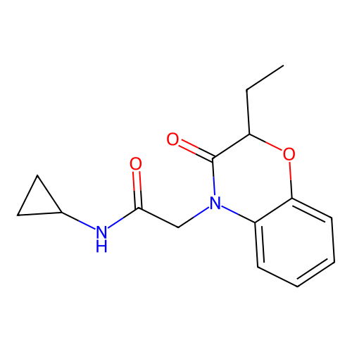 N-Cyclopropyl-2-(2-ethyl-3-oxo-2,3-dihydro-benzo[1,4]oxazin-4-yl)-acetamide structure