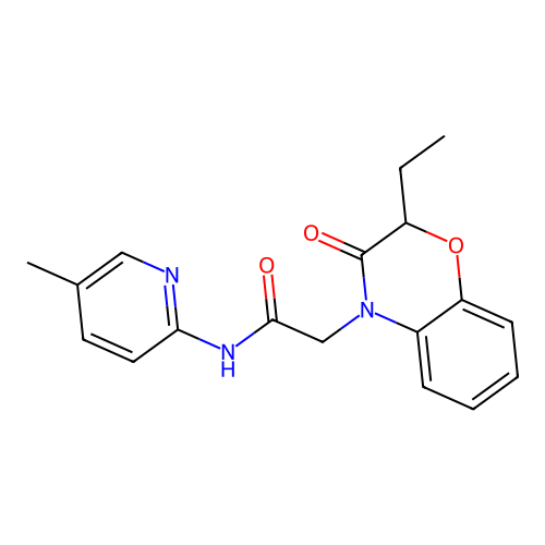 2-(2-ethyl-3-oxo-1,4-benzoxazin-4-yl)-N-(5-methyl-2-pyridinyl)acetamide structure