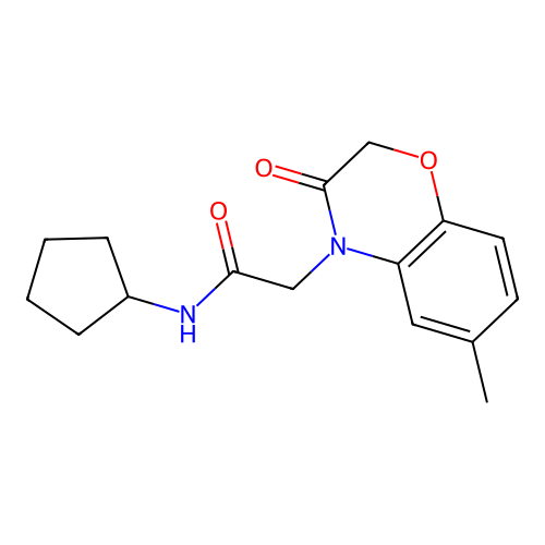 N-Cyclopentyl-2-(6-methyl-3-oxo-2,3-dihydro-benzo[1,4]oxazin-4-yl)-acetamide structure