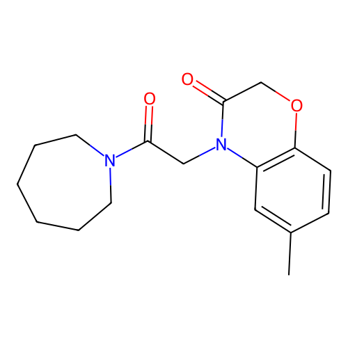 4-(2-Azepan-1-yl-2-oxo-ethyl)-6-methyl-4H-benzo[1,4]oxazin-3-one structure