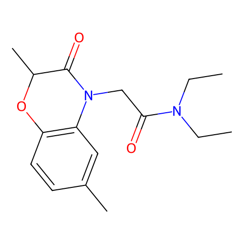 2-(2,6-dimethyl-3-oxo-1,4-benzoxazin-4-yl)-N,N-diethylacetamide structure