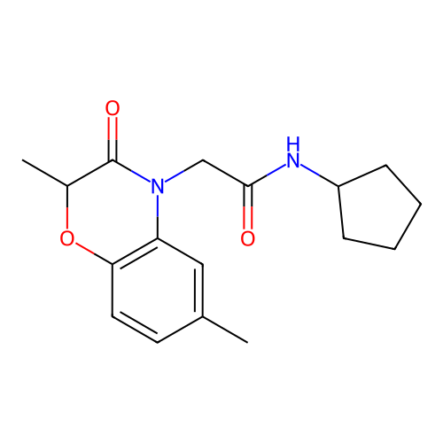 N-Cyclopentyl-2-(2,6-dimethyl-3-oxo-2,3-dihydro-benzo[1,4]oxazin-4-yl)-acetamide structure