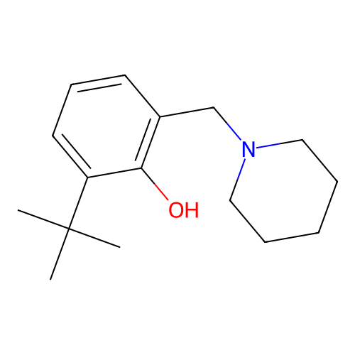 2-Tert-butyl-6-(piperidin-1-ylmethyl)phenol structure