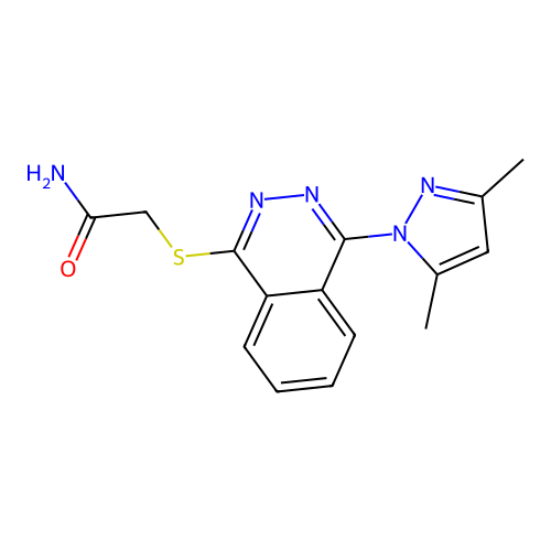 2-{[4-(3,5-Dimethyl-1H-pyrazol-1-yl)-1-phthalazinyl]sulfanyl}acetamide structure