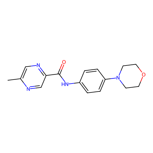 5-Methyl-N-[4-(4-morpholinyl)phenyl]-2-pyrazinecarboxamide structure