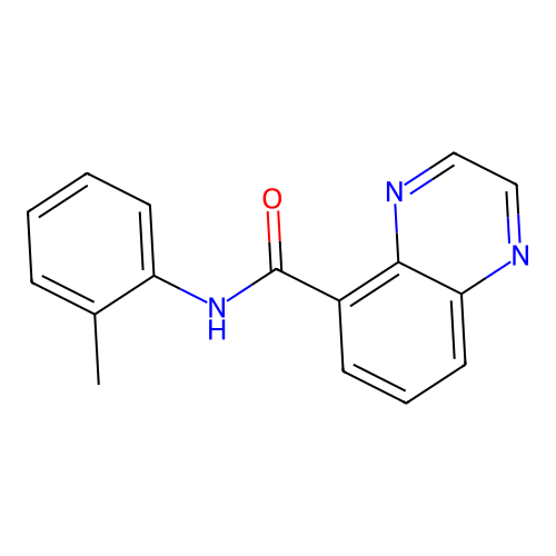 Quinoxaline-5-carboxylic acid o-tolylamide structure