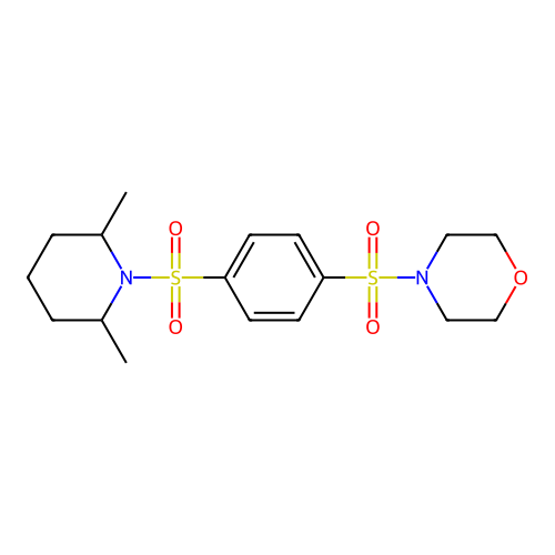 4-[4-(2,6-Dimethylpiperidin-1-yl)sulfonylphenyl]sulfonylmorpholine structure