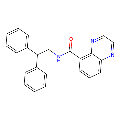 N-(2,2-diphenylethyl)quinoxaline-5-carboxamide structure