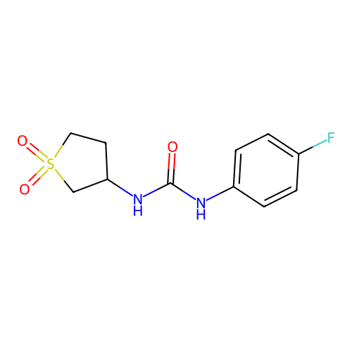 1-(1,1-Dioxidotetrahydrothiophen-3-yl)-3-(4-fluorophenyl)urea structure