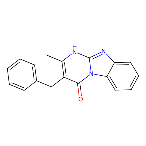 3-benzyl-2-methylpyrimido[1,2-a]benzimidazol-4(1H)-one structure