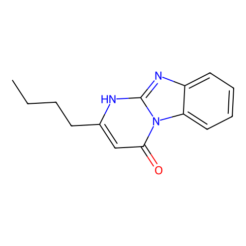 2-butyl-1H-pyrimido[1,2-a]benzimidazol-4-one structure