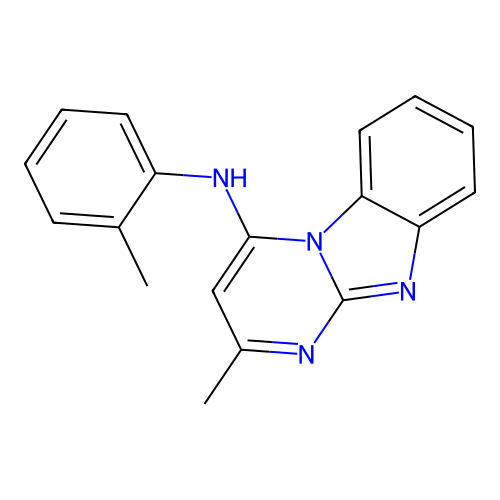 2-methyl-N-(2-methylphenyl)pyrimido[1,2-a]benzimidazol-4-amine structure