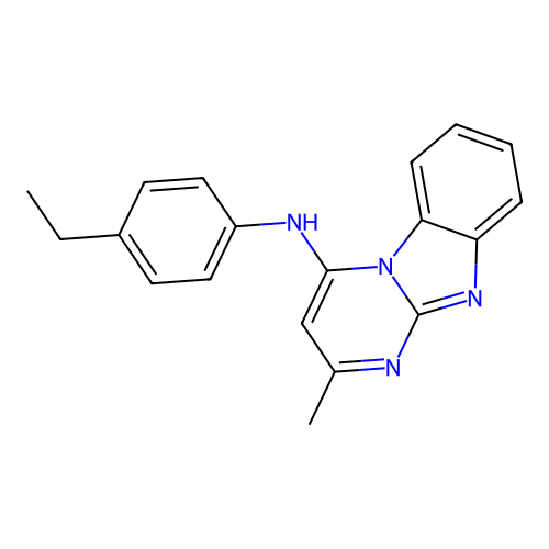 (4-Ethylphenyl)-(2-methylbenzo[4,5]imidazo[1,2-a] pyrimidin-4-yl)amine structure