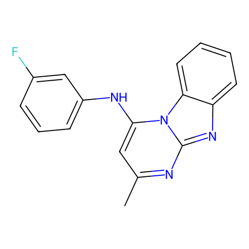 (3-Fluoro-phenyl)-(2-methyl-benzo[4,5]imidazo[1,2-a]pyrimidin-4-yl)-amine structure