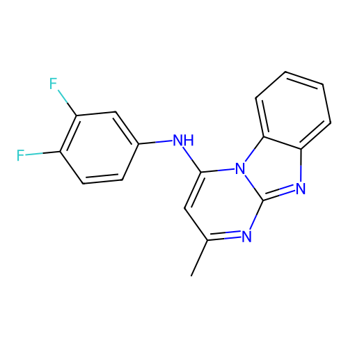 N-(3,4-difluorophenyl)-2-methylpyrimido[1,2-a]benzimidazol-4-amine structure