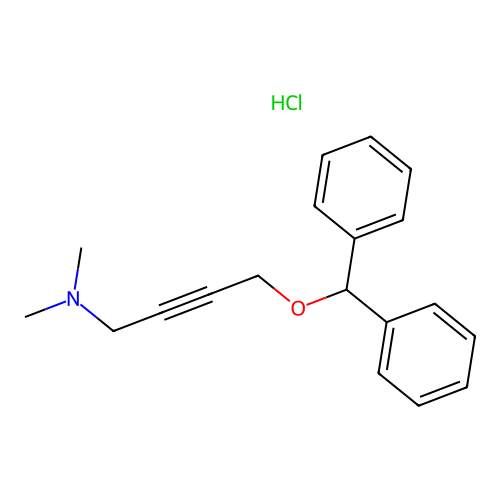 N,N-Dimethyl-4-(diphenylmethoxy)-2-butynylamine hydrochloride structure