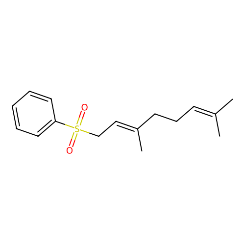 Geranylphenylsulfone structure