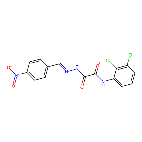 N-(2,3-Dichlorophenyl)-2-(2-(4-nitrobenzylidene)hydrazino)-2-oxoacetamide structure