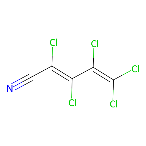 2,3,4,5,5-Pentachloropenta-2,4-dienenitrile structure