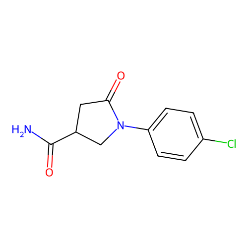 1-(4-Chlorophenyl)-5-oxopyrrolidine-3-carboxamide structure