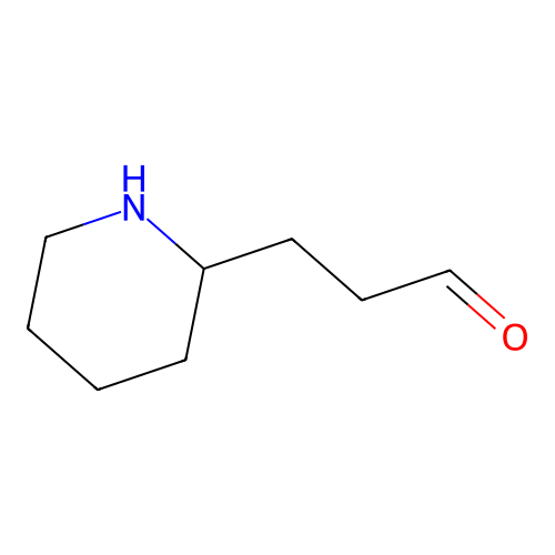 2-Piperidinepropanal structure