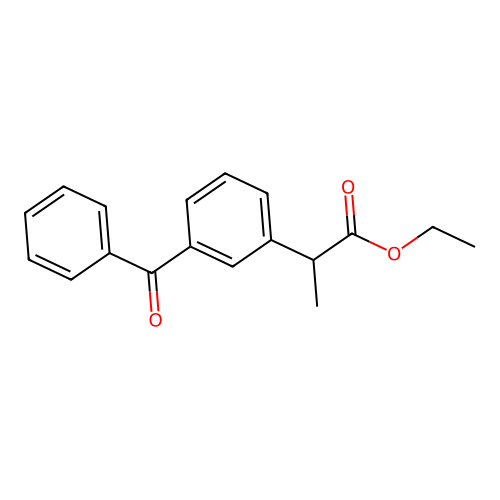 Ethyl 2-(3-benzoylphenyl)propanoate structure