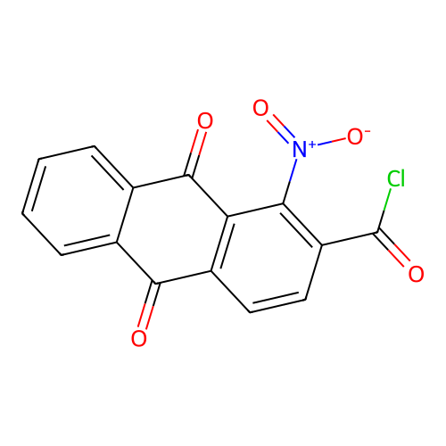 1-Nitro-9,10-dioxo-9,10-dihydroanthracene-2-carbonyl chloride structure