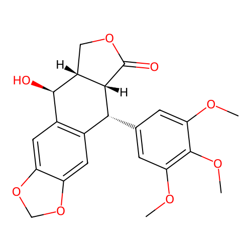 Isopicropodophyllin structure