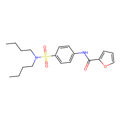 N-[4-(dibutylsulfamoyl)phenyl]furan-2-carboxamide structure