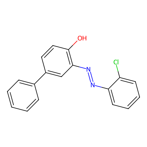 2-[(2-Chlorophenyl)diazenyl]-4-phenylphenol structure