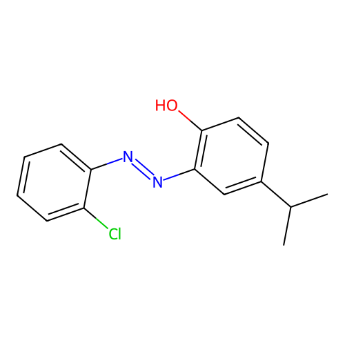 2-[(2-Chlorophenyl)diazenyl]-4-isopropylphenol structure