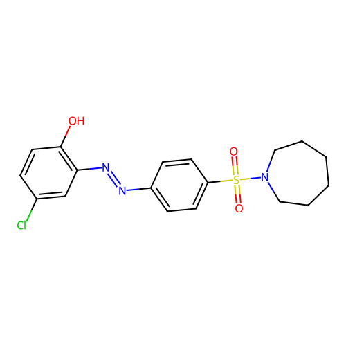 2-{[4-(1-Azepanylsulfonyl)phenyl]diazenyl}-4-chlorophenol structure