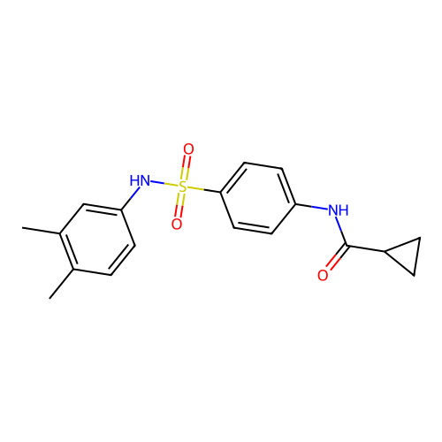 N-{4-[(3,4-dimethylanilino)sulfonyl]phenyl}cyclopropanecarboxamide structure