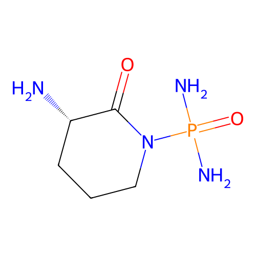 (3S)-3-amino-1-diaminophosphinyl-2-piperidone structure