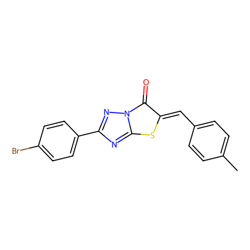 2-(4-BR-PH)-5-(4-Methylbenzylidene)(1,3)thiazolo(3,2-B)(1,2,4)triazol-6(5H)-one structure