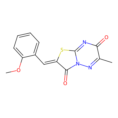 2-(2-Methoxybenzylidene)-6-methyl-2H-thiazolo[3,2-b][1,2,4]triazine-3,7-dione structure