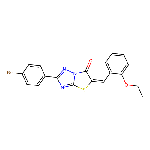 2-(4-BR-PH)-5-(2-Ethoxybenzylidene)(1,3)thiazolo(3,2-B)(1,2,4)triazol-6(5H)-one structure