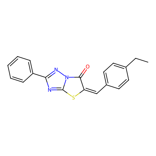 5-(4-Ethylbenzylidene)-2-phenylthiazolo[3,2-b][1,2,4]triazol-6(5H)-one structure