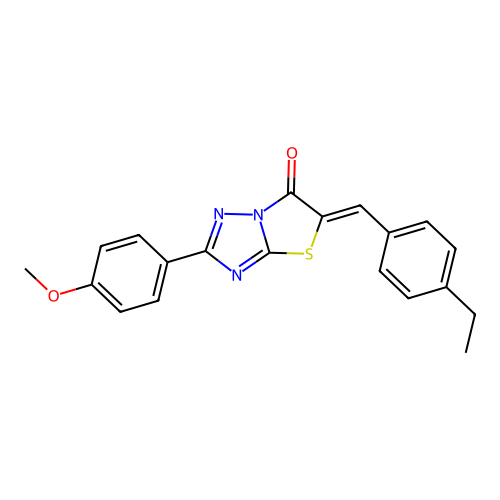 (5Z)-5-(4-ethylbenzylidene)-2-(4-methoxyphenyl)[1,3]thiazolo[3,2-b][1,2,4]triazol-6(5H)-one structure