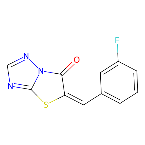 5-(3-Fluorobenzylidene)thiazolo[3,2-b][1,2,4]triazol-6(5H)-one structure