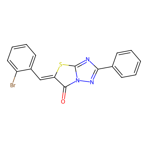 5-(2-Bromobenzylidene)-2-phenylthiazolo[3,2-b][1,2,4]triazol-6(5H)-one structure