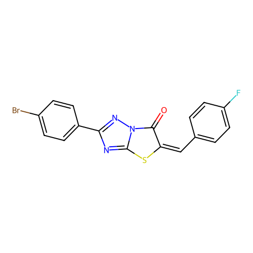 2-(4-BR-PH)-5-(4-Fluorobenzylidene)(1,3)thiazolo(3,2-B)(1,2,4)triazol-6(5H)-one structure