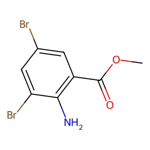 Benzoic acid, 2-amino-3,5-dibromo-, methyl ester structure